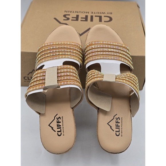Cliffs By White Mountain Bia Women's Sandal Size 6‎ - Tan/Mesh Sparkle - Picture 11 of 11